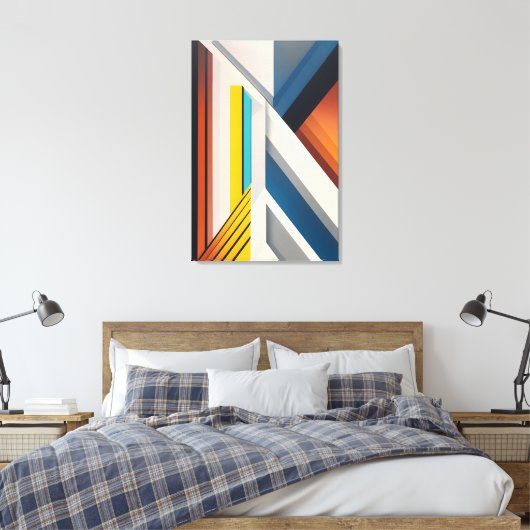 Structureel chromatisme canvas afdruk (Insitu (Slaapkamer))