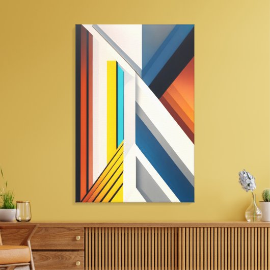 Structureel chromatisme canvas afdruk (Insitu (Woonkamer))