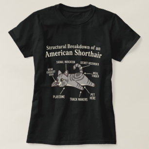 Structureel Diagram van de Amerikaanse Korthaar T-shirt