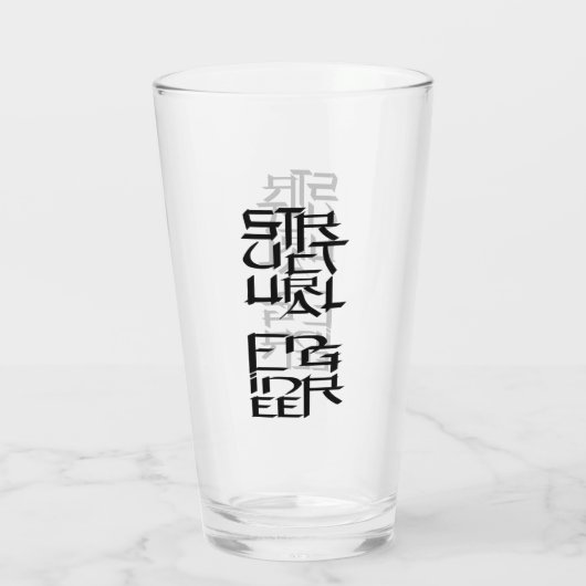 Structureel Engineer Karakter Glas (Achterkant)