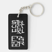 Structureel Engineer Karakter Sleutelhanger (achterkant)