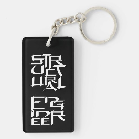 Structureel Engineer Karakter Sleutelhanger (achterkant)