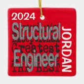 Structureel ingenieur Extraordinaire KLANT Keramisch Ornament (Voorkant)