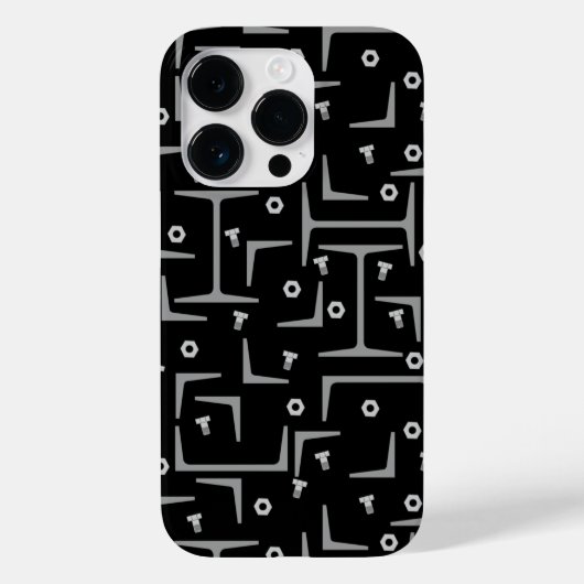 Structureel Staalpatroon Case-Mate iPhone Case (Achterkant)