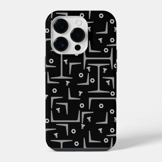 Structureel Staalpatroon iPhone Hoesje (Achterkant)