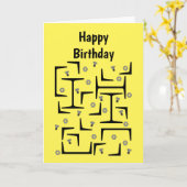 Structureel Staalpatroon Kaart (Gele Bloem)