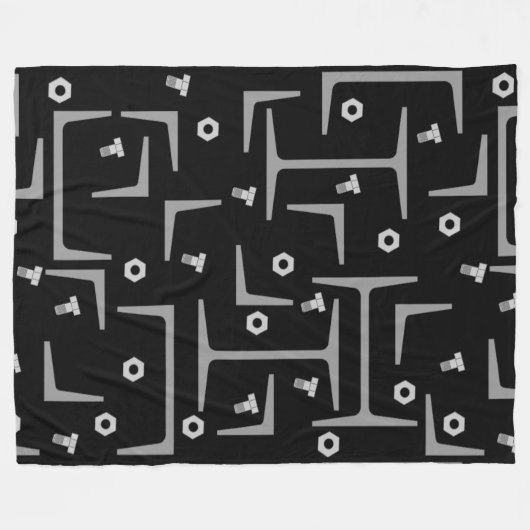 Structureel stalen patroon fleece deken (Voorkant (Horizontaal))