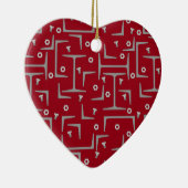 Structureel stalen patroon keramisch ornament (Rechts)