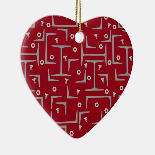 Structureel stalen patroon keramisch ornament (Rechts)