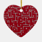 Structureel stalen patroon keramisch ornament (Voorkant)