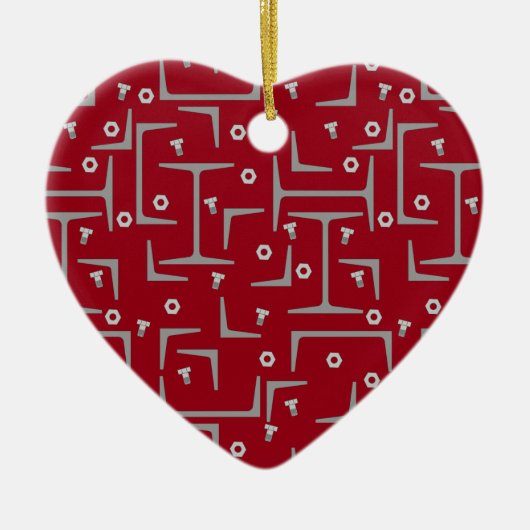 Structureel stalen patroon keramisch ornament (Voorkant)