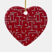 Structureel stalen patroon keramisch ornament (Achterkant)