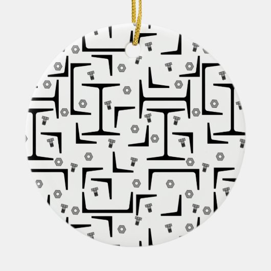 Structureel stalen patroon keramisch ornament (Voorkant)