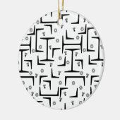 Structureel stalen patroon keramisch ornament (Links)