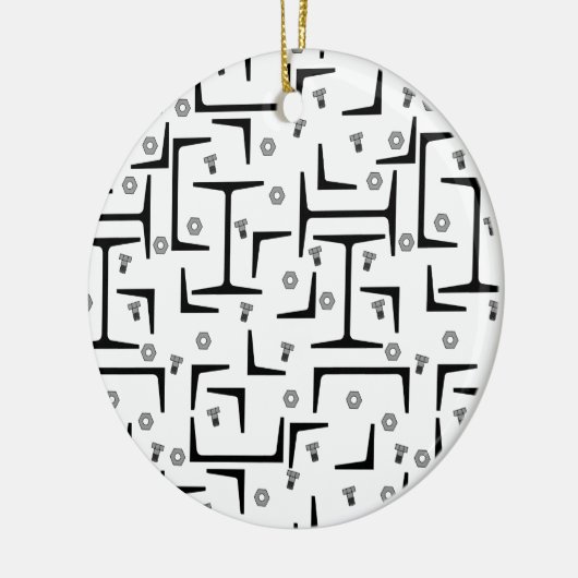 Structureel stalen patroon keramisch ornament (Links)