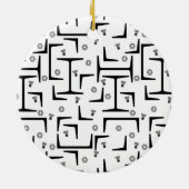 Structureel stalen patroon keramisch ornament (Achterkant)