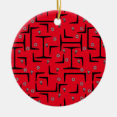 Structureel stalen patroon keramisch ornament (Voorkant)