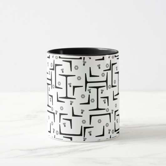 Structureel stalen patroon mok (Midden)