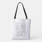 Structureel stalen patroon tote bag (Achterkant)
