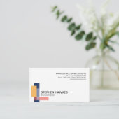 Structurele bouwsteenkolommentechniek visitekaartje (Staand voorkant)