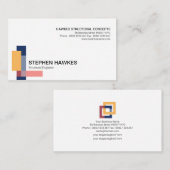 Structurele bouwsteenkolommentechniek visitekaartje (Voorkant / Achterkant)