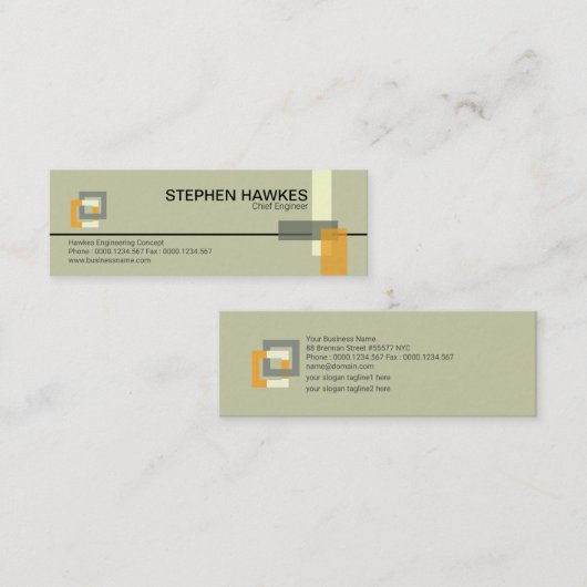 Structurele bouwstenen mini visitekaartje (Voorkant / Achterkant)