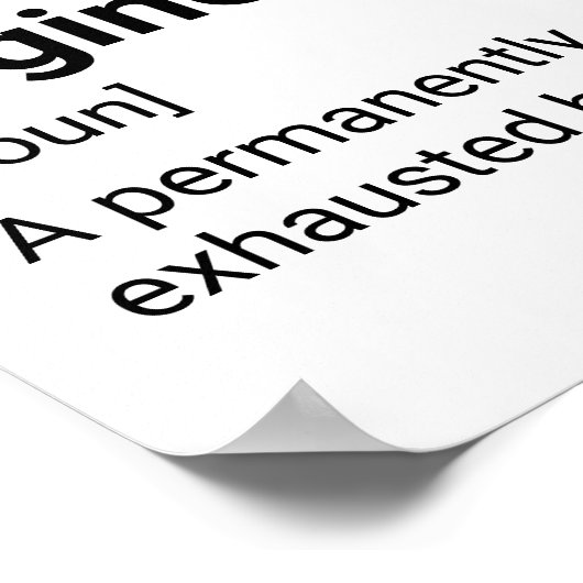 Structurele engineer Funny Definition - Uitgeput Poster (Hoek)