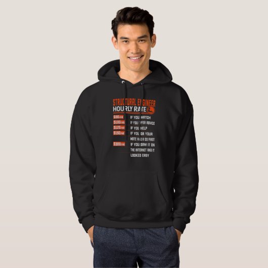 Structurele engineering Uurtarief Structurele ENG Hoodie (Voorkant volledig)