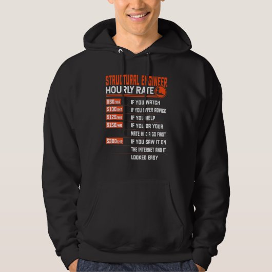 Structurele engineering Uurtarief Structurele ENG Hoodie (Voorkant)