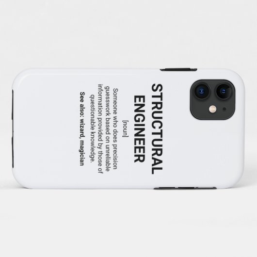 Structurele engineeringdefinitie in Noun Case-Mate iPhone Case (Achterkant (horizontaal))