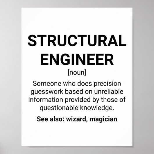 Structurele engineeringdefinitie in Noun Poster (Voorkant)
