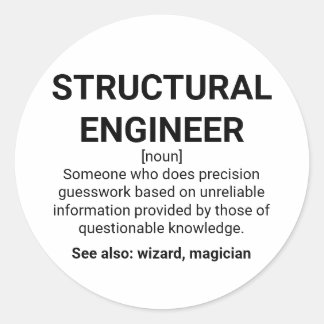Structurele engineeringdefinitie in Noun Ronde Sticker