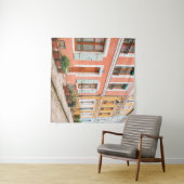 STRUCTURELE FOTOGRAFIE VAN MULTICOLORED GEBOUW WANDKLEED (In Situ (horizontaal))