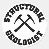 Structurele geoloog ronde sticker (Voorkant)