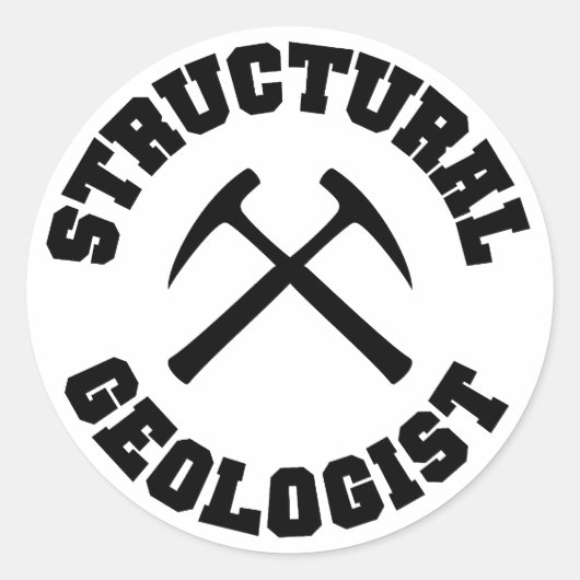 Structurele geoloog ronde sticker (Voorkant)