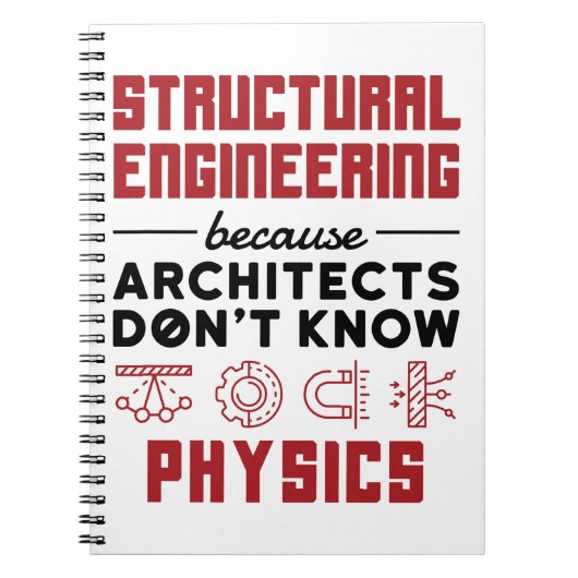 Structurele Gezegde voor Sarcastische natuurkunde Notitieboek (Voorkant)