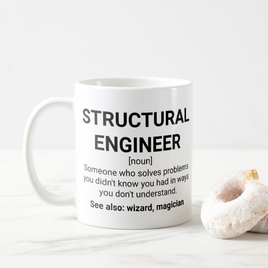Structurele ingenieur Betekenis Citaat Koffiemok (Met donut)