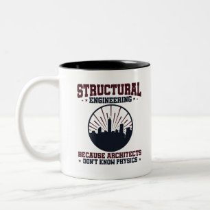 Structurele ingenieur Funny Physics Quote Tweekleurige Koffiemok