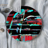 Structurele Interferentie – Abstracte Kunst Knop Ronde Button 6,0 Cm (In situ)