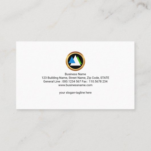 Structurele koppelingkoppelingen visitekaartje (Achterkant)