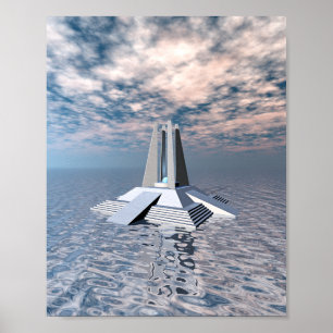 Structurele Toren van Atlantis Poster