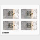 Structuur bij Zee Rechthoekige Sticker (Vel)