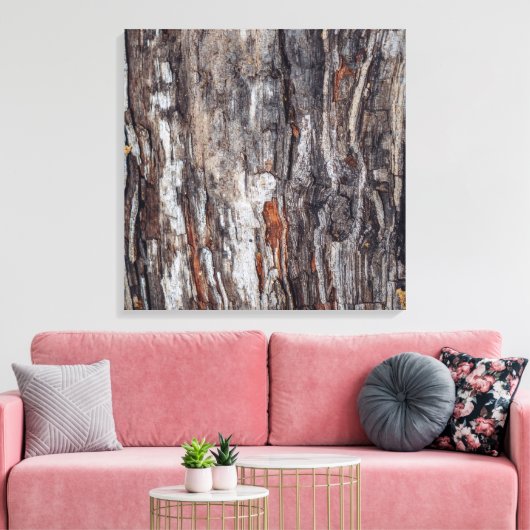 Structuur boomschors canvas afdruk (Insitu (Woonkamer))