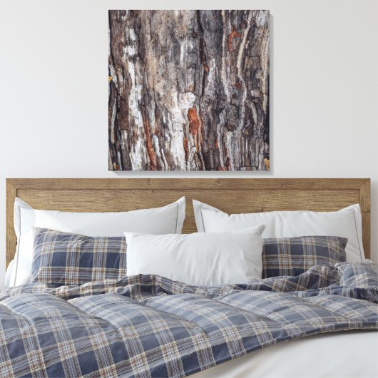 Structuur boomschors canvas afdruk (Insitu (Slaapkamer))