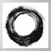 Structuur penseelcirkel poster (Voorkant)
