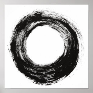 Structuur penseelcirkel poster