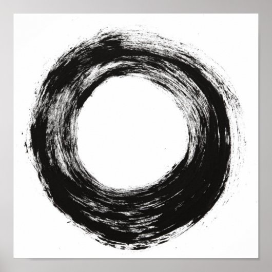 Structuur penseelcirkel poster (Voorkant)