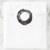 Structuur penseelcirkel ronde sticker (Tas)