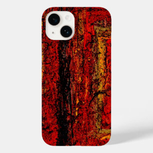 Structuur Rood Afrikaans Abstract Case-Mate iPhone 14 Hoesje