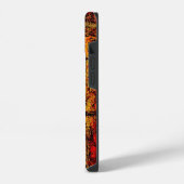Structuur Rood Afrikaans Abstract iPhone Hoesje (Linkerkant)